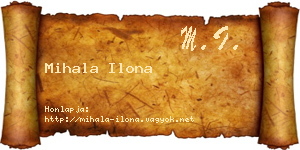 Mihala Ilona névjegykártya